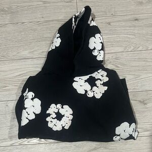 Black Floral Hoodie